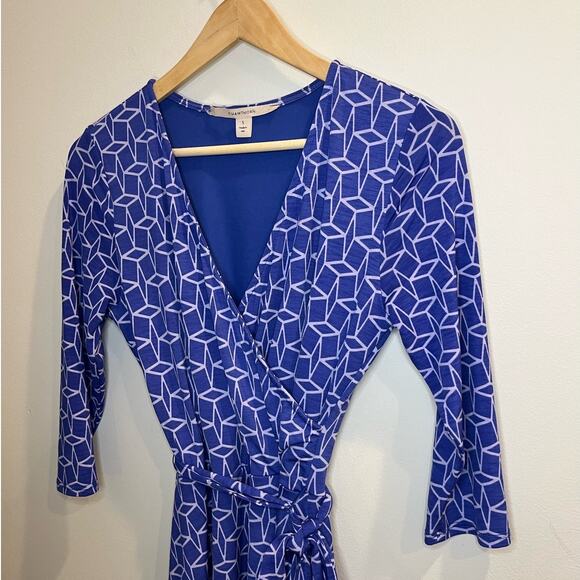 41 Hawthorn Womens‎ Geometrical Pattern Wrap Dress Size Small Belted - Picture 3 of 5